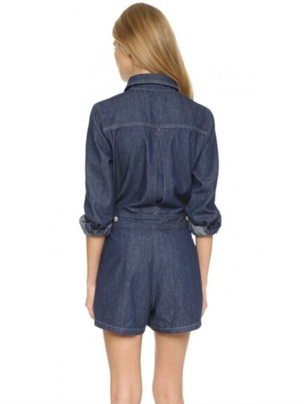 Alexa Chung for AG Chambray Loretta Denim Romper - Picture 2 of 6